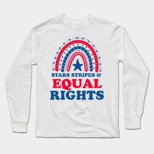 Pro Choice Boho Rainbow Feminist Stars Stripes Equal Rights Long Sleeve T-Shirt